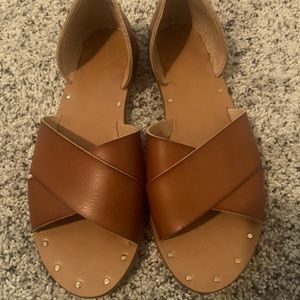 Crossband Slide Sandals